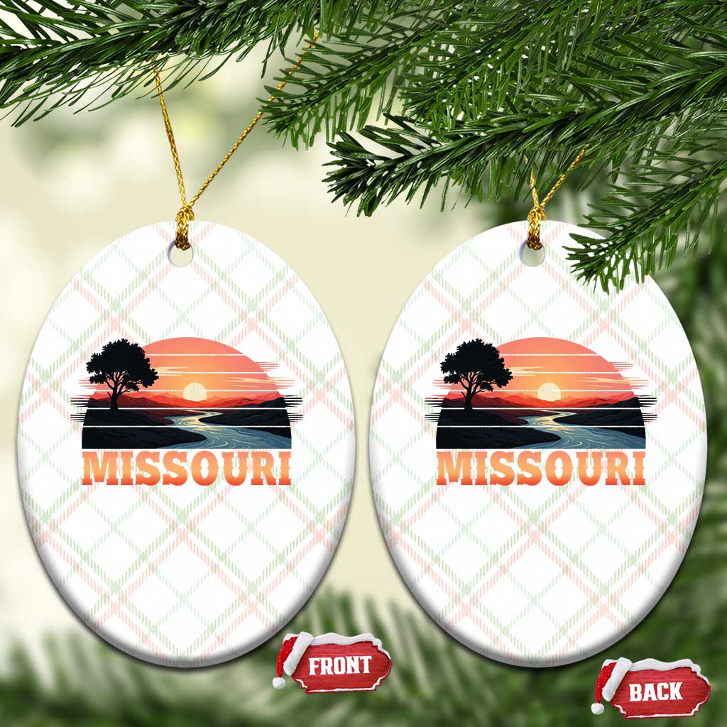 Vintage Missouri Outdoors Ceramic Ornament Midwest Nature Landscape
