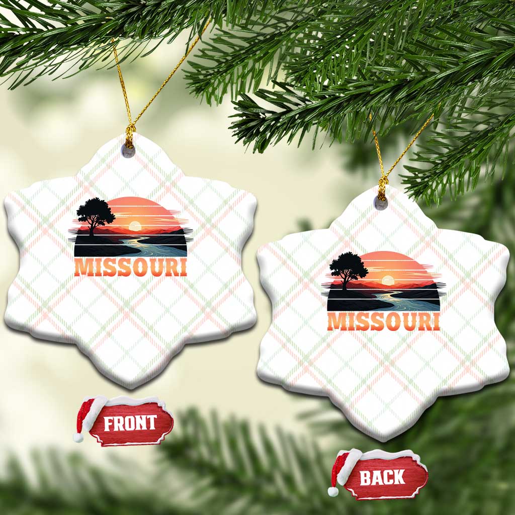Vintage Missouri Outdoors Ceramic Ornament Midwest Nature Landscape