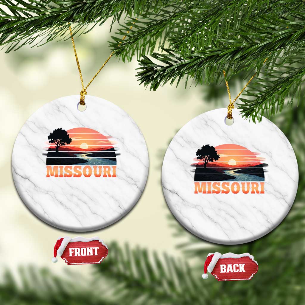 Vintage Missouri Outdoors Ceramic Ornament Midwest Nature Landscape