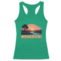 Vintage Missouri Outdoors Racerback Tank Top Midwest Nature Landscape
