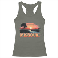 Vintage Missouri Outdoors Racerback Tank Top Midwest Nature Landscape