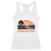 Vintage Missouri Outdoors Racerback Tank Top Midwest Nature Landscape