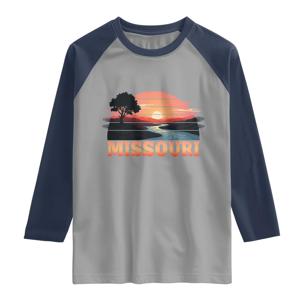 Vintage Missouri Outdoors Raglan Shirt Midwest Nature Landscape