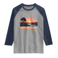 Vintage Missouri Outdoors Raglan Shirt Midwest Nature Landscape