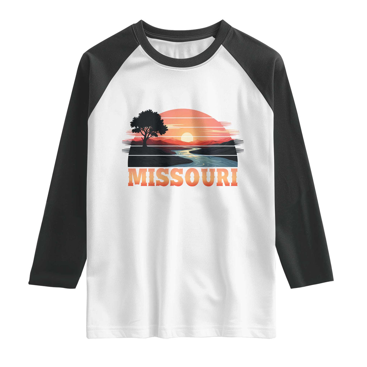 Vintage Missouri Outdoors Raglan Shirt Midwest Nature Landscape