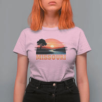 Vintage Missouri Outdoors T Shirt For Women Midwest Nature Landscape