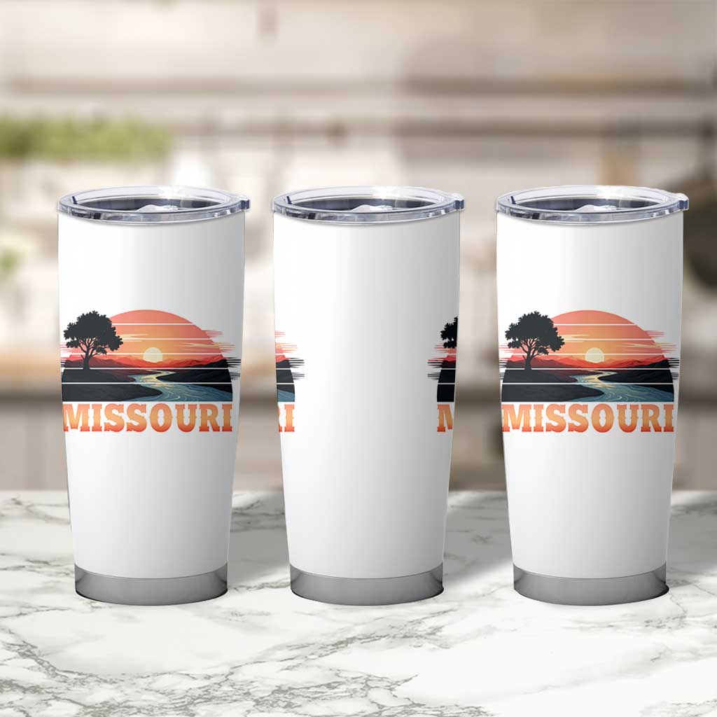 Vintage Missouri Outdoors Tumbler Cup Midwest Nature Landscape