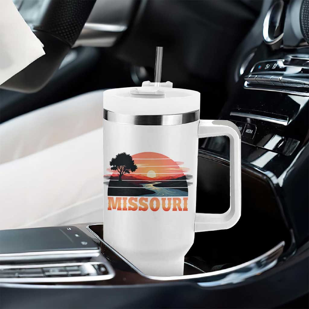 Vintage Missouri Outdoors Tumbler With Handle Midwest Nature Landscape