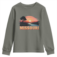 Vintage Missouri Outdoors Youth Sweatshirt Midwest Nature Landscape