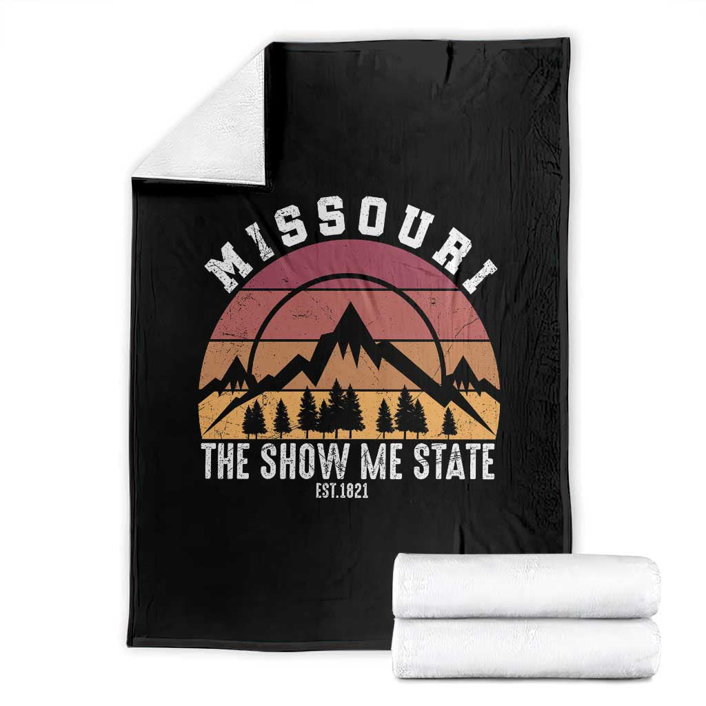 Vintage Missouri Travel Throw Blanket The Show Me State Pride