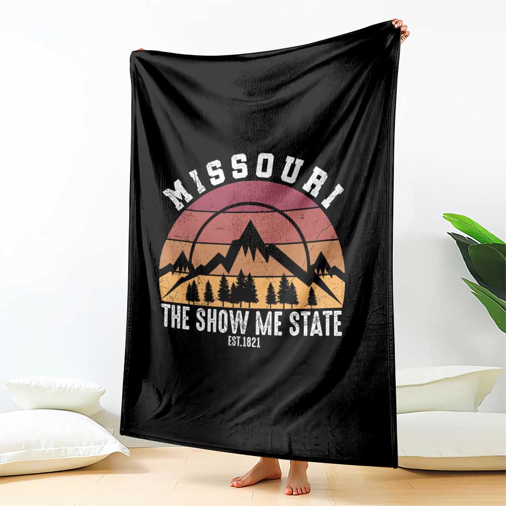 Vintage Missouri Travel Throw Blanket The Show Me State Pride