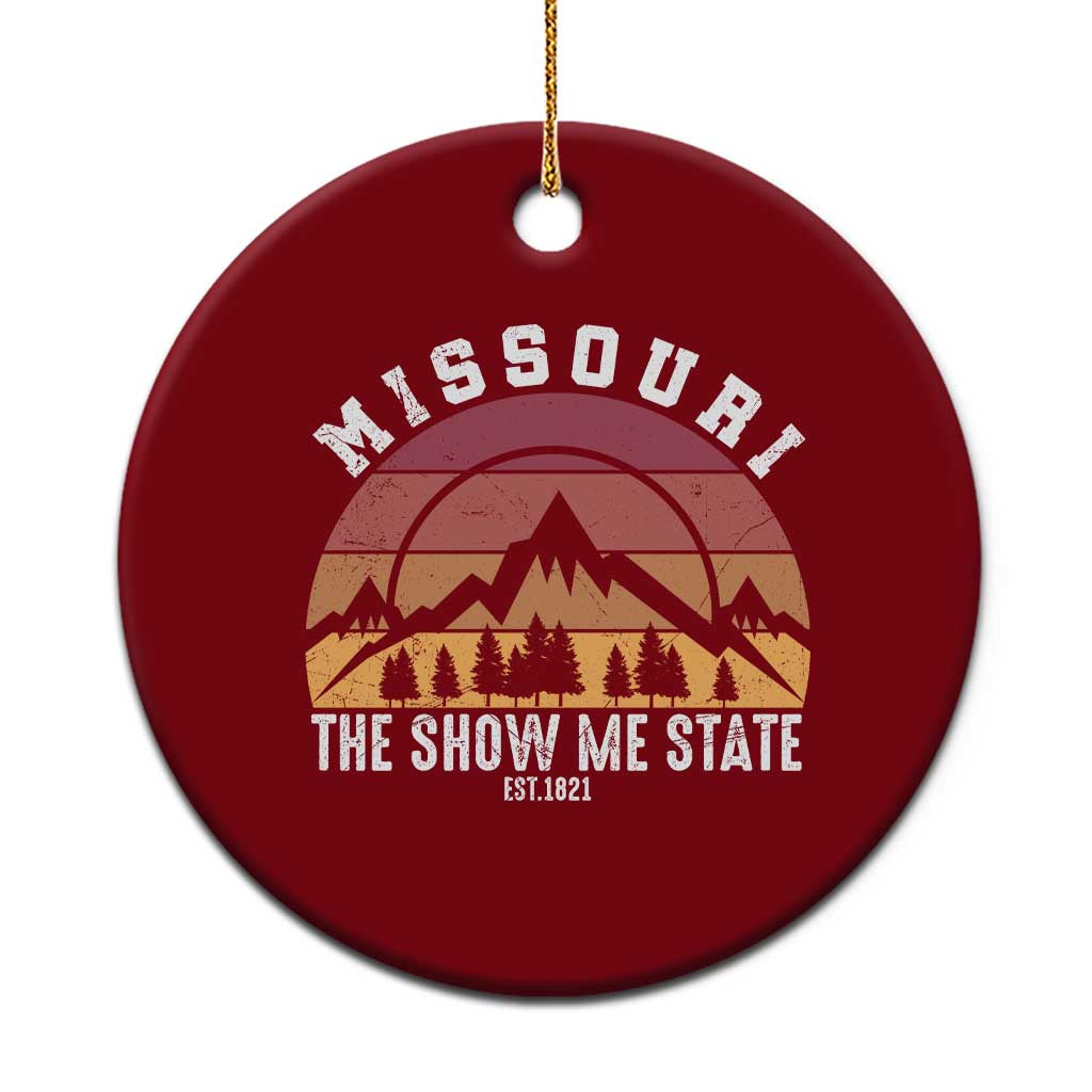 Vintage Missouri Travel Ceramic Ornament The Show Me State Pride