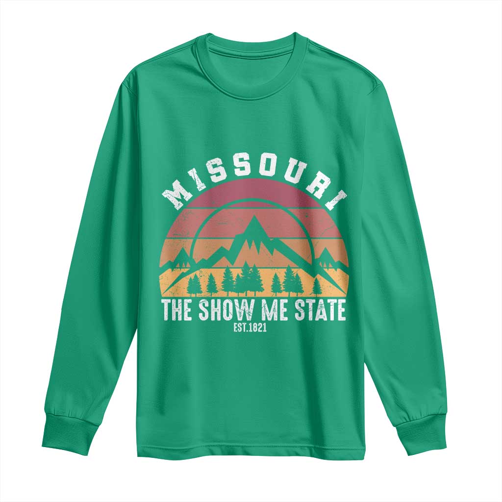 Vintage Missouri Travel Long Sleeve Shirt The Show Me State Pride