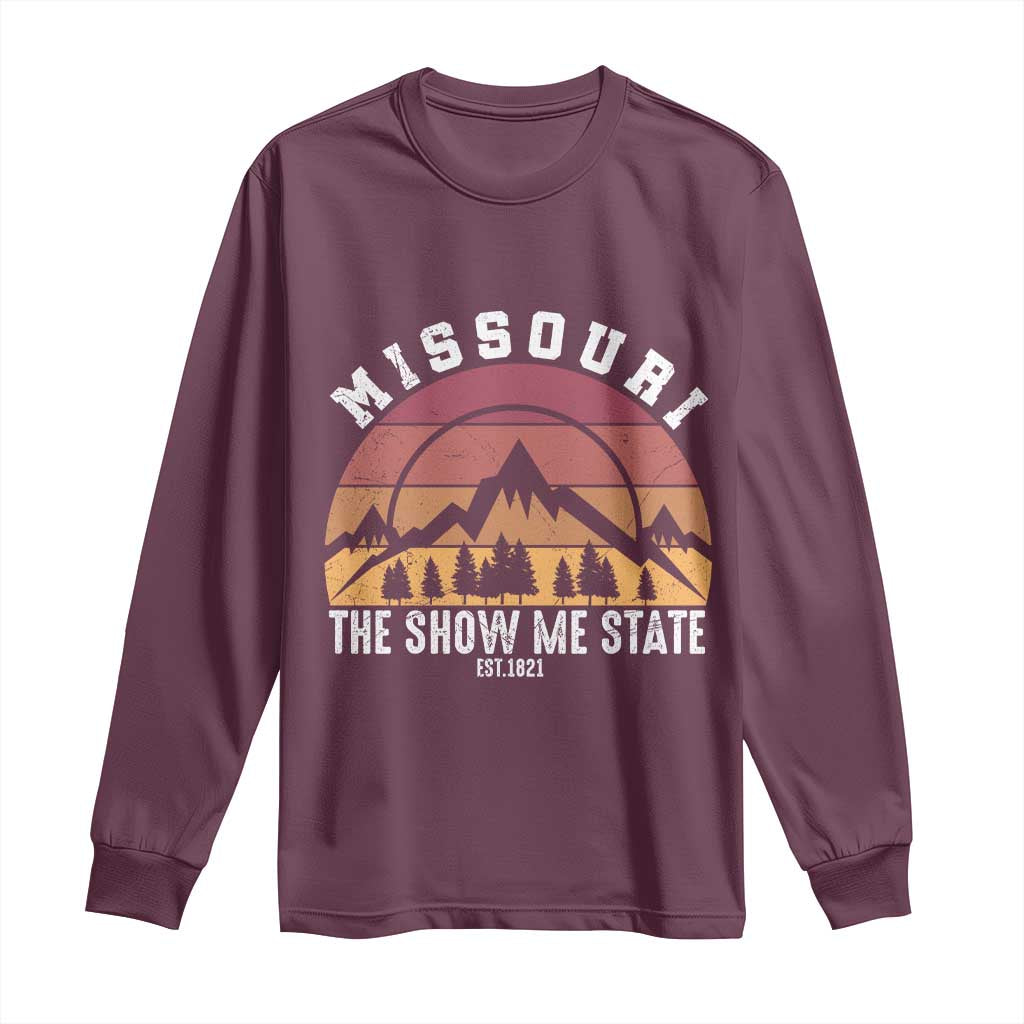 Vintage Missouri Travel Long Sleeve Shirt The Show Me State Pride