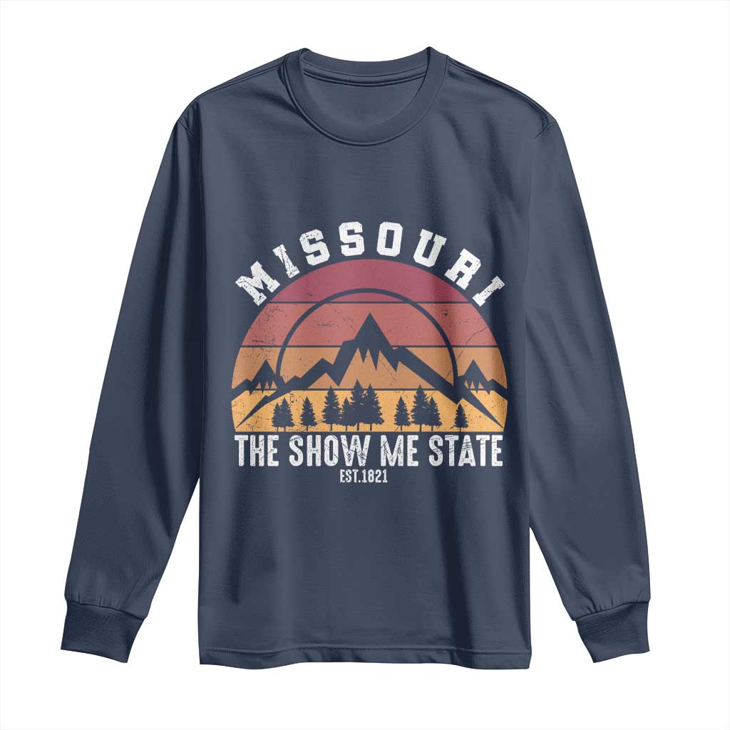 Vintage Missouri Travel Long Sleeve Shirt The Show Me State Pride