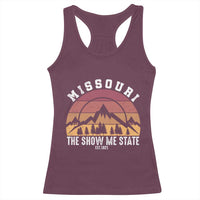 Vintage Missouri Travel Racerback Tank Top The Show Me State Pride