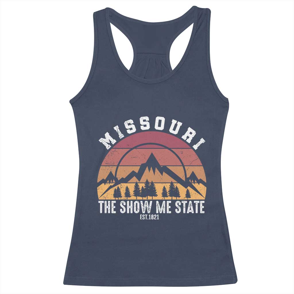 Vintage Missouri Travel Racerback Tank Top The Show Me State Pride