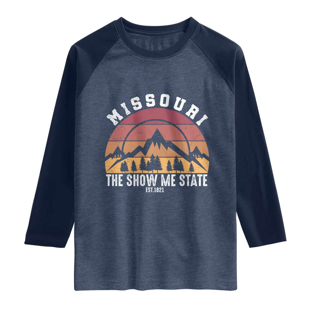 Vintage Missouri Travel Raglan Shirt The Show Me State Pride