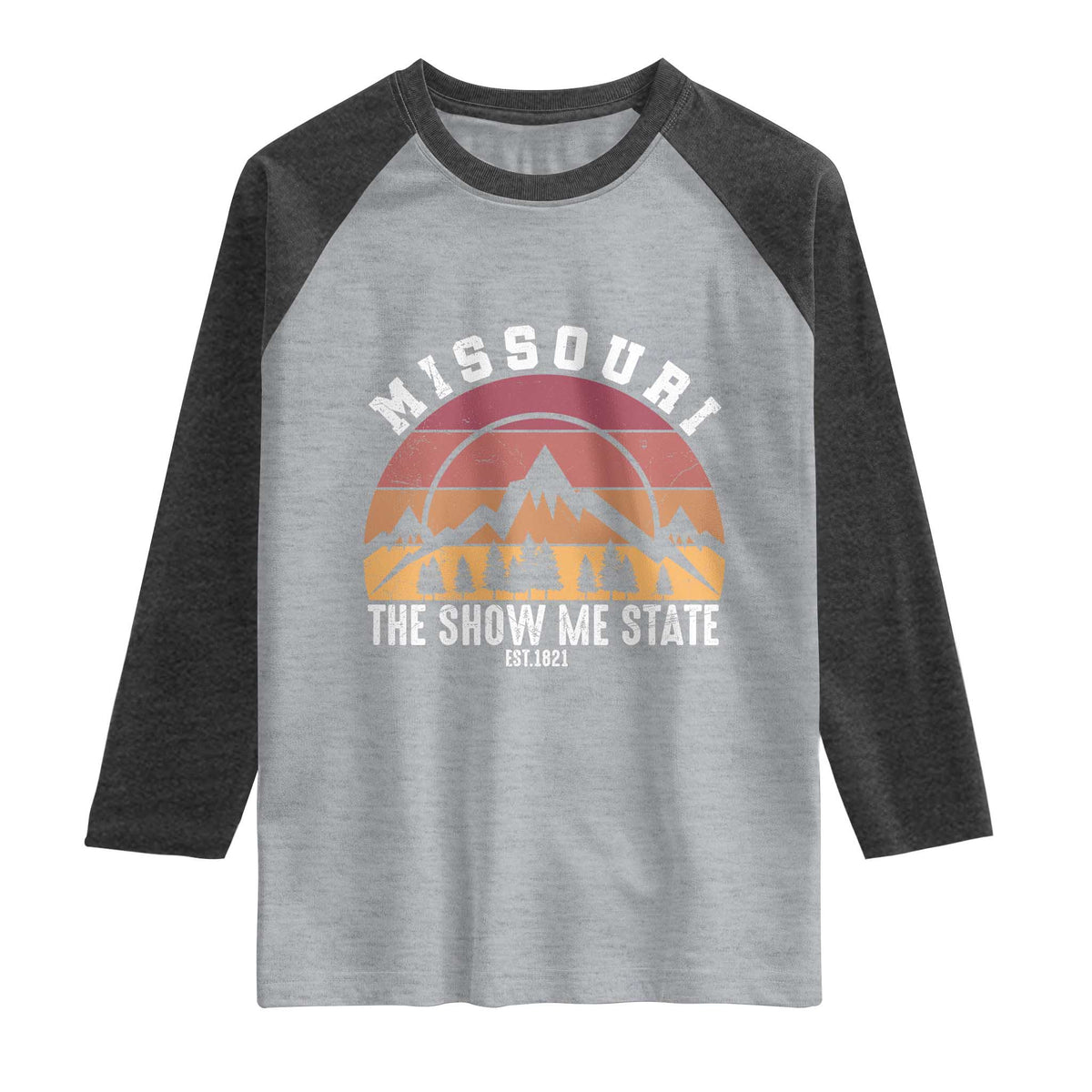Vintage Missouri Travel Raglan Shirt The Show Me State Pride