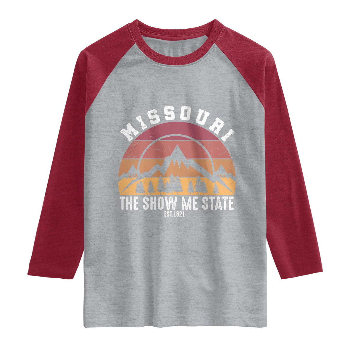 Vintage Missouri Travel Raglan Shirt The Show Me State Pride