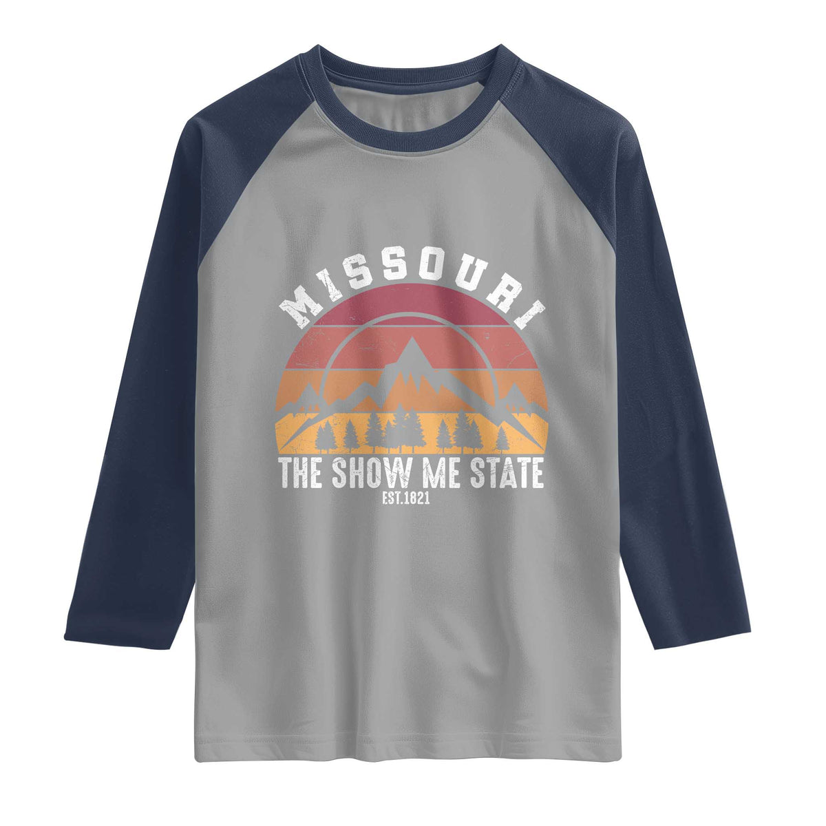 Vintage Missouri Travel Raglan Shirt The Show Me State Pride