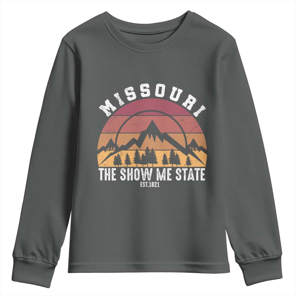 Vintage Missouri Travel Youth Sweatshirt The Show Me State Pride