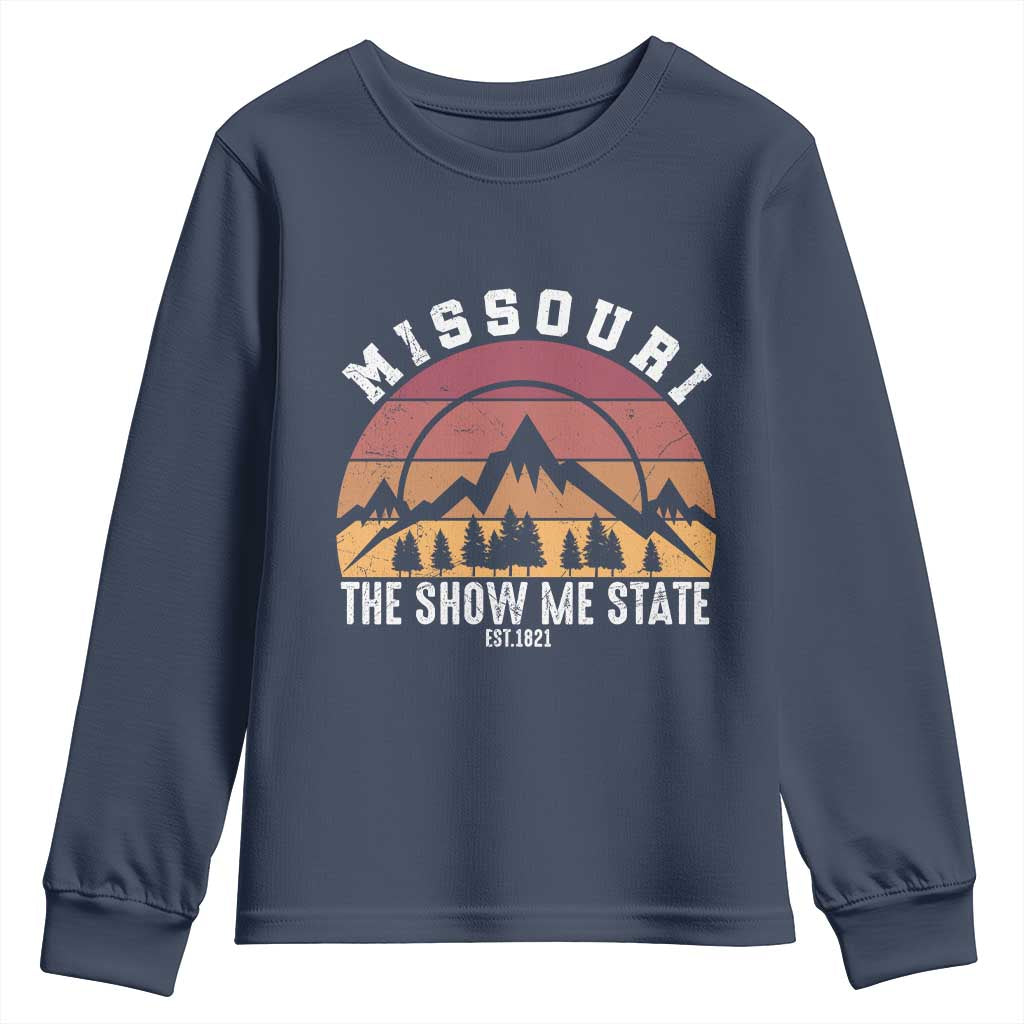 Vintage Missouri Travel Youth Sweatshirt The Show Me State Pride
