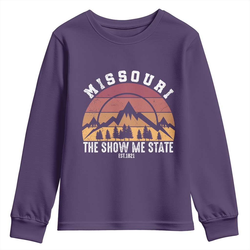 Vintage Missouri Travel Youth Sweatshirt The Show Me State Pride