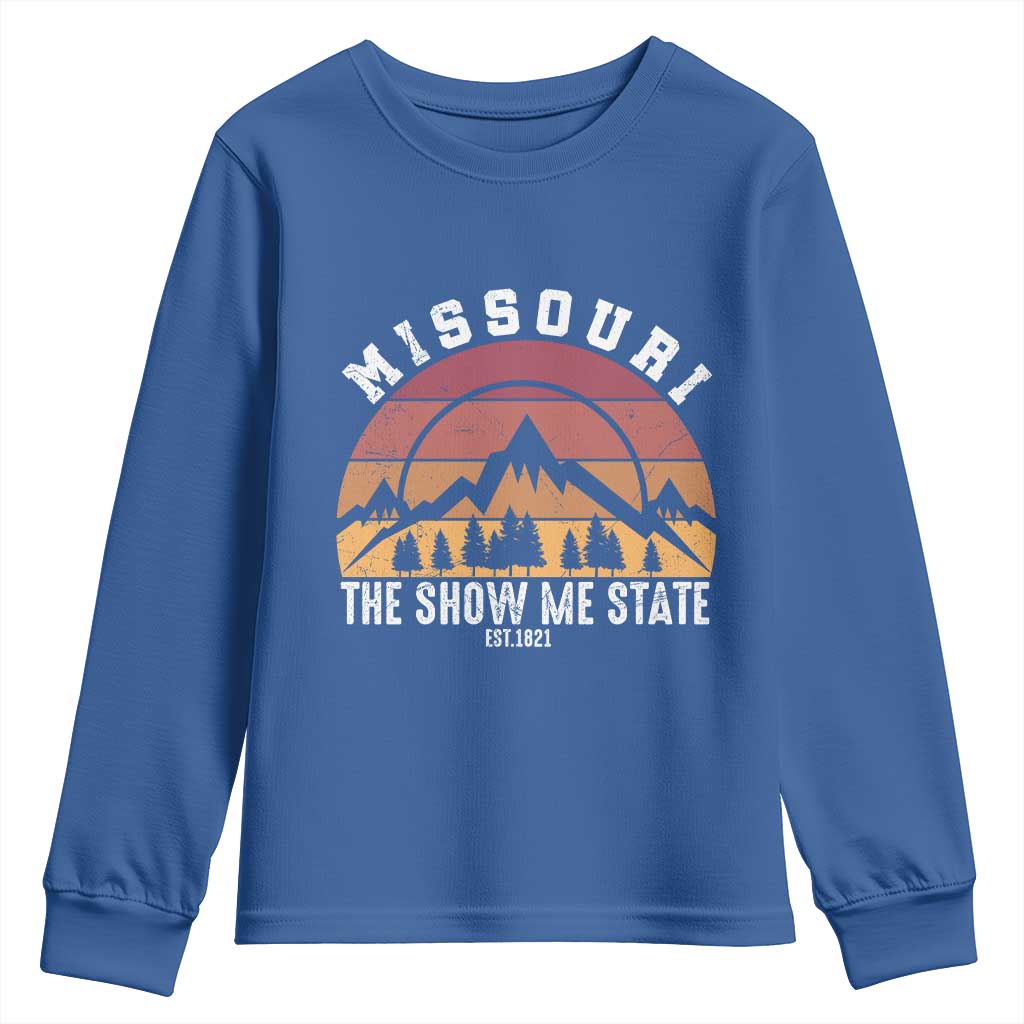 Vintage Missouri Travel Youth Sweatshirt The Show Me State Pride