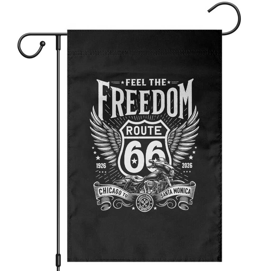 Feel The Freedom Route Highway 66 Garden Flag 100th Anniversary Biker Road Trip Graphic