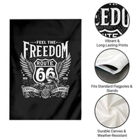 Feel The Freedom Route Highway 66 Garden Flag 100th Anniversary Biker Road Trip Graphic