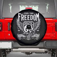 Feel The Freedom Route Highway 66 Spare Tire Cover 100th Anniversary Biker Road Trip Graphic