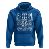 Feel The Freedom Route Highway 66 Hoodie 100th Anniversary Biker Road Trip Graphic