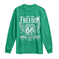 Feel The Freedom Route Highway 66 Long Sleeve Shirt 100th Anniversary Biker Road Trip Graphic