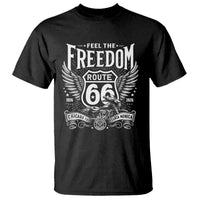 Feel The Freedom Route Highway 66 T Shirt 100th Anniversary Biker Road Trip Graphic