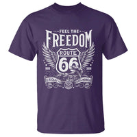 Feel The Freedom Route Highway 66 T Shirt 100th Anniversary Biker Road Trip Graphic