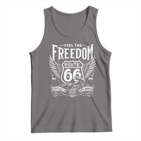 Feel The Freedom Route Highway 66 Tank Top 100th Anniversary Biker Road Trip Graphic