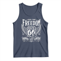 Feel The Freedom Route Highway 66 Tank Top 100th Anniversary Biker Road Trip Graphic