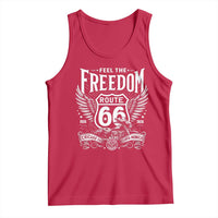 Feel The Freedom Route Highway 66 Tank Top 100th Anniversary Biker Road Trip Graphic