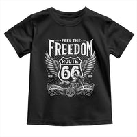 Feel The Freedom Route Highway 66 Toddler T Shirt 100th Anniversary Biker Road Trip Graphic
