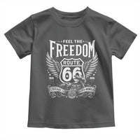Feel The Freedom Route Highway 66 Toddler T Shirt 100th Anniversary Biker Road Trip Graphic