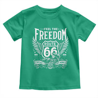 Feel The Freedom Route Highway 66 Toddler T Shirt 100th Anniversary Biker Road Trip Graphic