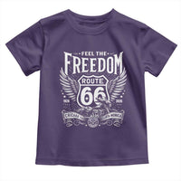 Feel The Freedom Route Highway 66 Toddler T Shirt 100th Anniversary Biker Road Trip Graphic