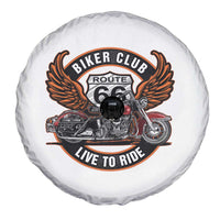 Vintage Route Highway 66 Biker Club Spare Tire Cover Live To Ride Motorcycle Graphic