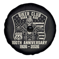 Vintage Biker Club Born To Ride Spare Tire Cover 100th Anniversary Mother Road
