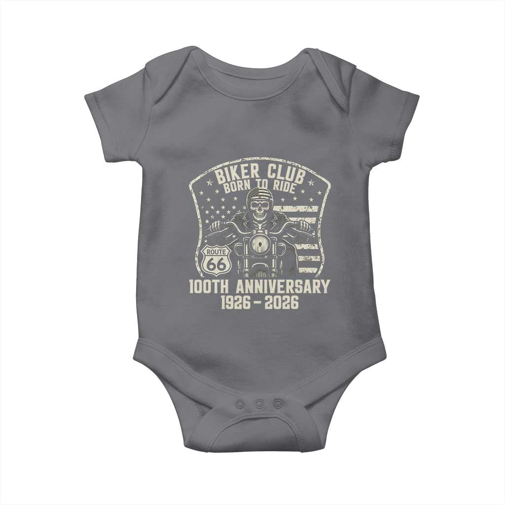 Vintage Biker Club Born To Ride Baby Onesie 100th Anniversary Mother Road