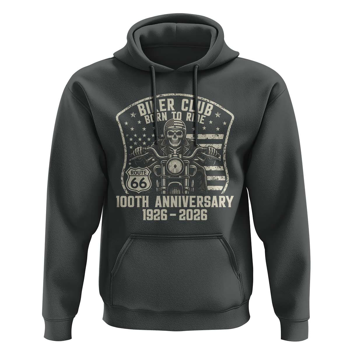 Vintage Biker Club Born To Ride Hoodie 100th Anniversary Mother Road