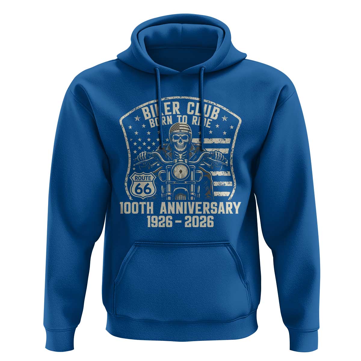 Vintage Biker Club Born To Ride Hoodie 100th Anniversary Mother Road