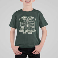 Vintage Biker Club Born To Ride T Shirt For Kid 100th Anniversary Mother Road
