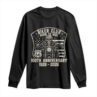 Vintage Biker Club Born To Ride Long Sleeve Shirt 100th Anniversary Mother Road